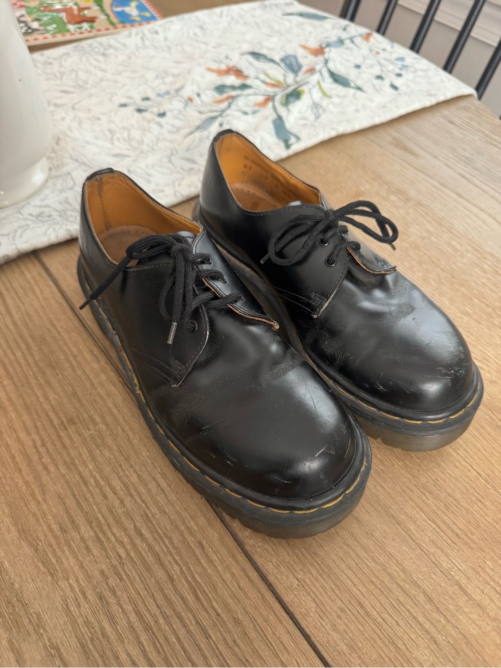 Rare Vintage Dr. Martens 1461 Black Oxfords Made In England UK 5 US 7